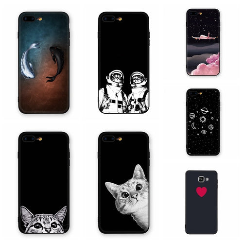 GerTong 2018 Black Phone Cases For iPhone X 10 Fundas Coque Shell For iPhone 8 7 6 6S Plus XR XS Max