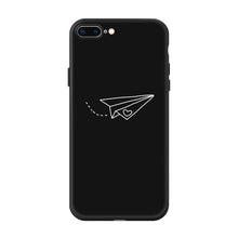 Load image into Gallery viewer, Patternd Case For iPhone 6 6S Plus X 5 5S SE 7 8 Soft Black White
