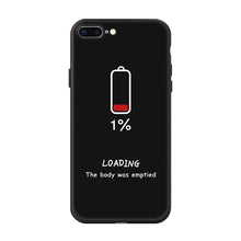Load image into Gallery viewer, Patternd Case For iPhone 6 6S Plus X 5 5S SE 7 8 Soft Black White