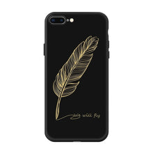 Load image into Gallery viewer, Patternd Case For iPhone 6 6S Plus X 5 5S SE 7 8 Soft Black White