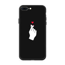 Load image into Gallery viewer, Patternd Case For iPhone 6 6S Plus X 5 5S SE 7 8 Soft Black White