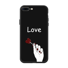 Load image into Gallery viewer, Patternd Case For iPhone 6 6S Plus X 5 5S SE 7 8 Soft Black White