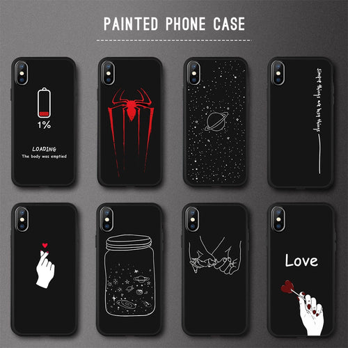Animal Love Heart Soft TPU Silicone Cases for iPhone 5 S SE X Phone Case