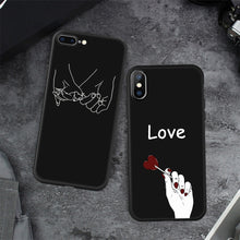 Load image into Gallery viewer, Patternd Case For iPhone 6 6S Plus X 5 5S SE 7 8 Soft Black White