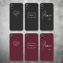 Load image into Gallery viewer, Lovebay Phone Case For iPhone 6 6s 7 8 Plus X XR XS Max Fashion Cute Cartoon Love Heart Wine Red Soft TPU For iPhone X Cover