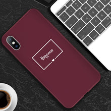 Load image into Gallery viewer, Lovebay Phone Case For iPhone 6 6s 7 8 Plus X XR XS Max Fashion Cute Cartoon Love Heart Wine Red Soft TPU For iPhone X Cover