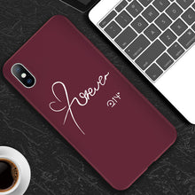 Load image into Gallery viewer, Lovebay Phone Case For iPhone 6 6s 7 8 Plus X XR XS Max Fashion Cute Cartoon Love Heart Wine Red Soft TPU For iPhone X Cover