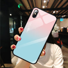 Load image into Gallery viewer, GerTong Tempered Glass Phone Cases For iphone 8 7 6 6S plus X XS Max XR