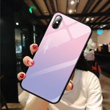 Load image into Gallery viewer, GerTong Tempered Glass Phone Cases For iphone 8 7 6 6S plus X XS Max XR