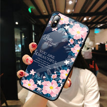 Load image into Gallery viewer, GerTong Tempered Glass Phone Cases For iphone 8 7 6 6S plus X XS Max XR