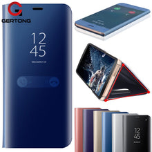 Load image into Gallery viewer, GerTong Clear View Mirror Smart Phone Case For Samsung Galaxy S8 S9 Plus Note8 A3 A5 A7 J3 J7 J5