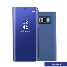 Load image into Gallery viewer, GerTong Clear View Mirror Smart Phone Case For Samsung Galaxy S8 S9 Plus Note8 A3 A5 A7 J3 J7 J5