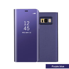 Load image into Gallery viewer, GerTong Clear View Mirror Smart Phone Case For Samsung Galaxy S8 S9 Plus Note8 A3 A5 A7 J3 J7 J5